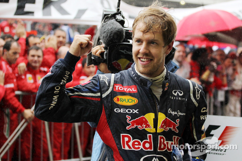 Sebastian Vettel, Red Bull Racing celebrates his World Championship in parc ferme