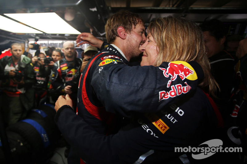 Sebastian Vettel, Red Bull Racing celebrates his World Championship with the team