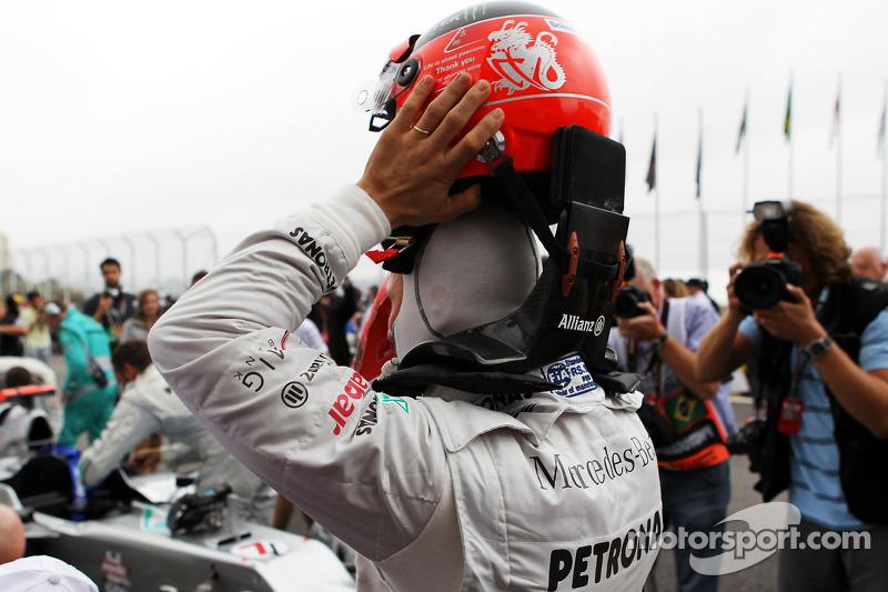 Michael Schumacher in der Startaufstellung