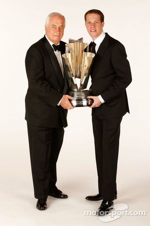 2012 champion Brad Keselowski with team owner Roger Penske