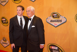2012 champion Brad Keselowski with team owner Roger Penske