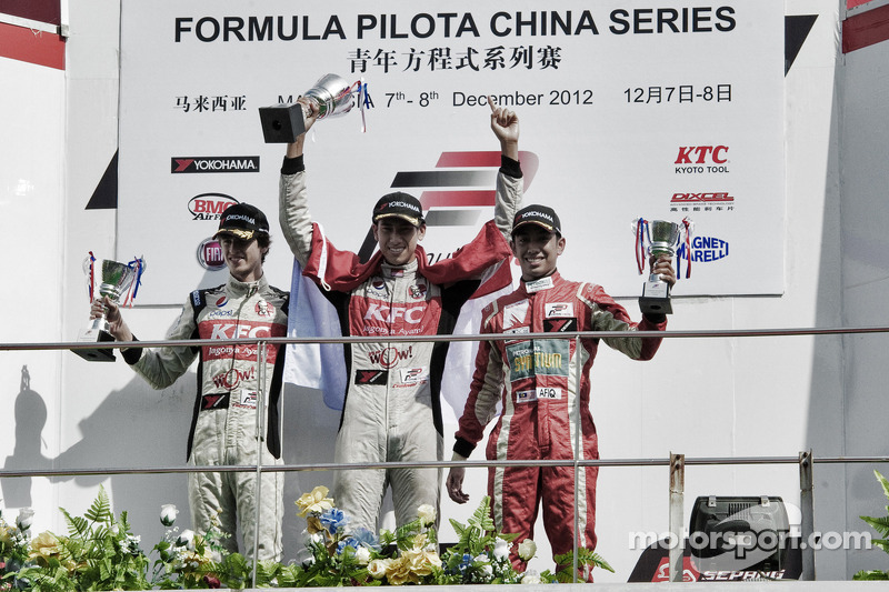 Podium: Sean Gelael, Antonio Giovinazzi, Afiq Ikhwan