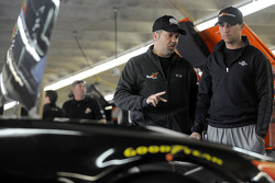 Crew chief Darian Grubb and Denny Hamlin, Joe Gibbs Racing Toyota
