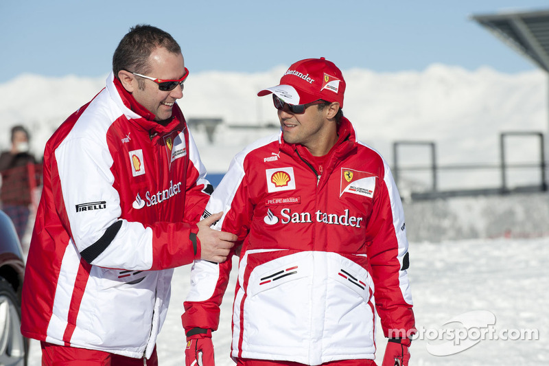 Felipe Massa, Scuderia Ferrari with Stefano Domenicali