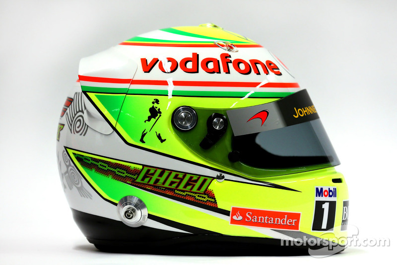 Casco de Sergio Pérez, McLaren, 2013