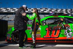 Danica Patrick, Stewart-Haas Racing Chevrolet with crew chief Tony Gibson