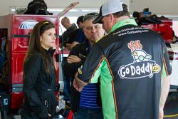 Danica Patrick, Stewart-Haas Racing Chevrolet with father T.J. and crew chief Tony Gibson