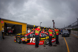 Car of Clint Bowyer, Michael Waltrip Racing Toyota at technical inspection