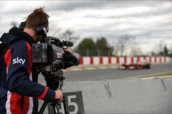 Sky F1 3D cameraman filma Fernando Alonso, Ferrari F138