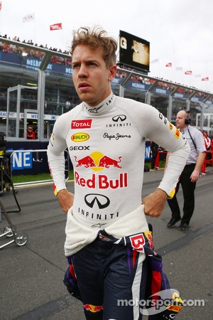 Sebastian Vettel, Red Bull Racing on the grid