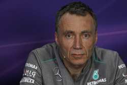 Bob Bell, Mercedes AMG F1 Technical Director in the FIA Press Conference
