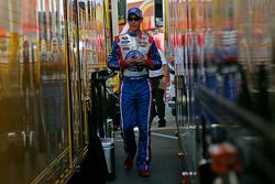 Joey Logano, Penske Racing Ford walks to his hauler after an altercation with Tony Stewart