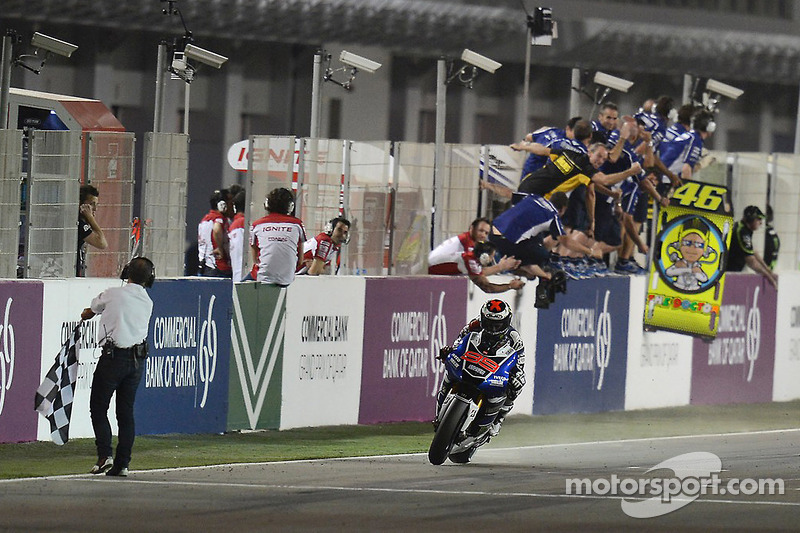 Jorge Lorenzo, Yamaha Factory Racing takes the checkered flag