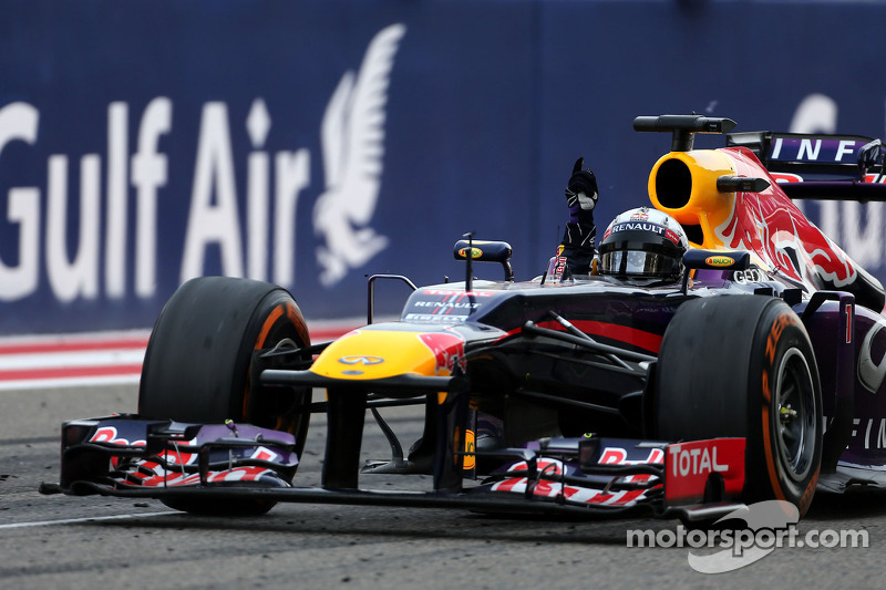 Sebastian Vettel, Red Bull Racing takes the win