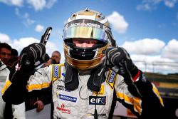 Race winner Kevin Magnussen