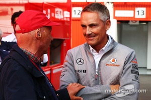 Martin Whitmarsh, McLaren Chief Executive Officer with Niki Lauda, Mercedes Non-Executive Chairman