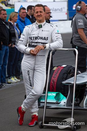 Michael Schumacher at the Formula One exhibition lap