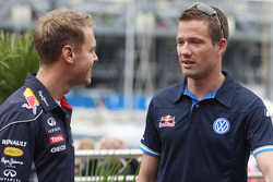 Sebastian Vettel, Red Bull Racing with Sébastien Ogier, Rally Driver