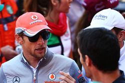 Jenson Button, McLaren en el desfile de pilotos