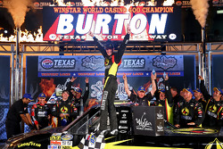 Race winner Jeb Burton celebrates