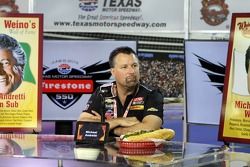 Michael Andretti in a sub eating contest