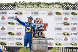 Race winner Martin Truex Jr., Michael Waltrip Racing Toyota celebrates