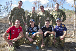 Tim Slade, Mark Winterbottom, Rick Kelly and James Courtney are put through there paces at an army o