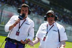 (L to R): Will Buxton, NBC Sports Network TV Presenter with Jason Swales, NBC Sports Network on the grid