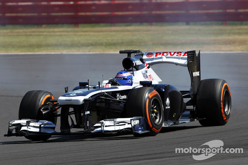 Susie Wolff, Williams FW35 Development Driver locks up under braking