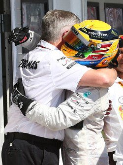 Ross Brawn, Teambaas Mercedes AMG F1 en Lewis Hamilton, Mercedes AMG F1