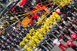 Crews during the anthem