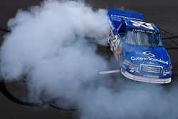 Race winner Ryan Blaney celebrates