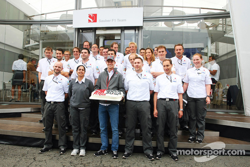 Nico Hulkenberg, Sauber comemora his 50th GP com a equipe