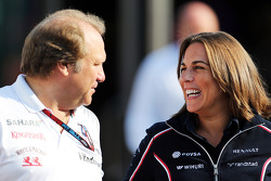 Robert Fernley, Sahara Force India F1 Team, et Claire Williams, Williams