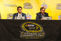 Brian France, chairman & CEO of NASCAR, and Mike Helton, president of NASCAR