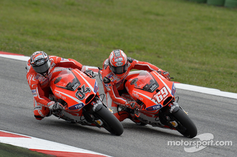 Andrea Dovizioso en Nicky Hayden, Ducati Team