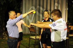 Johnny Herbert, with Dr. Aki Hintsa, McLaren Team Doctor