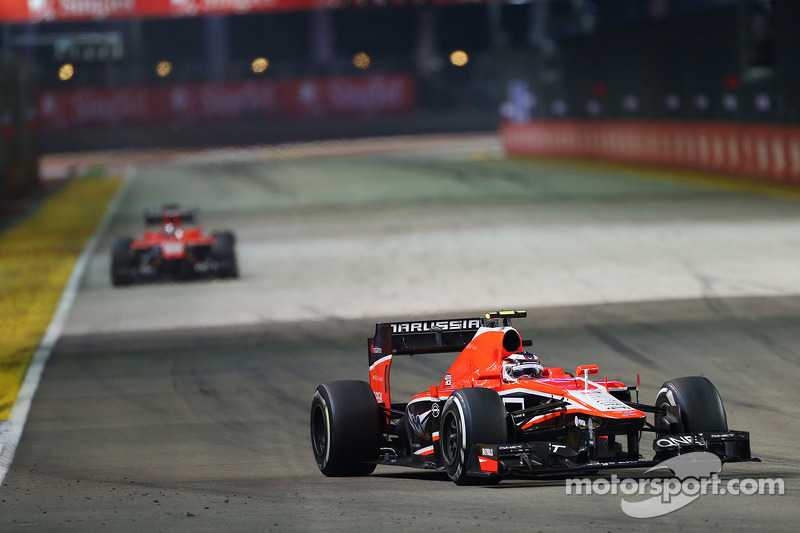 Max Chilton, Marussia F1 Team MR02 ve takım arkadaşı Jules Bianchi, Marussia F1 Team MR02