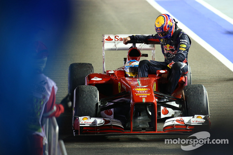 Fernando Alonso, Ferrari y Mark Webber, Red Bull Racing