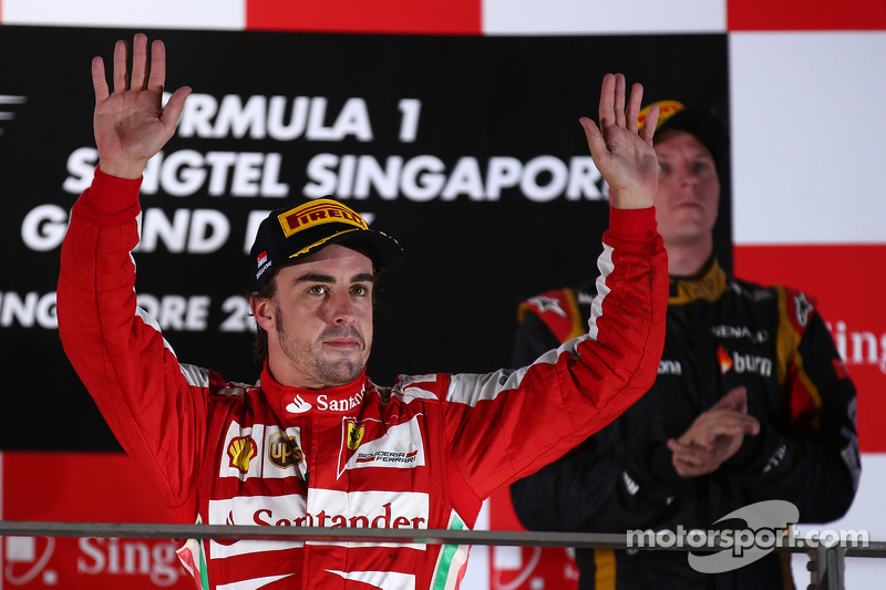 96- Fernando Alonso, 2º en el GP de Singapur 2013 con Ferrari