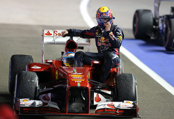 Fernando Alonso, Scuderia Ferrari and Mark Webber, Red Bull Racing