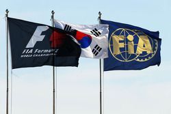 F1, Korean and FIA Flags