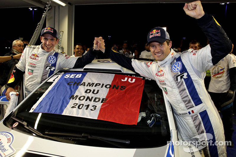 Les Champions du monde 2013 Sébastien Ogier et Julien Ingrassia, Volkswagen Polo WRC, Volkswagen Motorsport