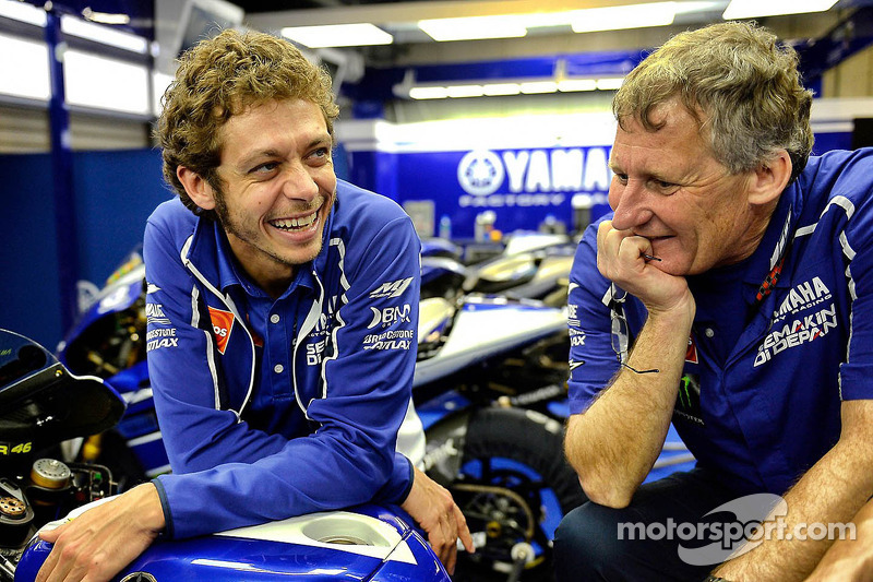 Valentino Rossi, Yamaha Factory Racing, mit Crewchief Jeremy Burgess