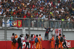 Race winner and 2013 world champion Sebastian Vettel