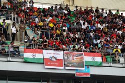 Fans in the grandstand