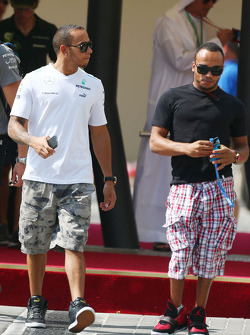 Lewis Hamilton, Mercedes AMG F1 com o irmão Nicolas Hamilton
