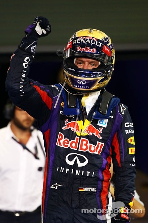 Race winner Sebastian Vettel, Red Bull Racing celebrates in parc ferme