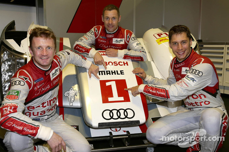 Loic Duval, Tom Kristensen y Allan McNish (2013)