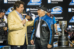 Championship victory lane: NASCAR Nationwide Series 2013 champion owner Roger Penske with Mike Helton